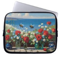 Roses and Bees with an Ocean View