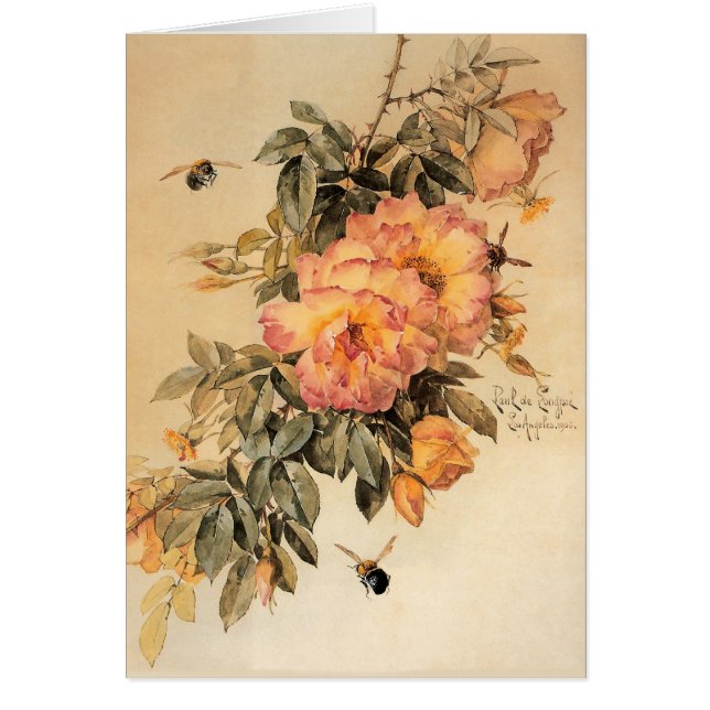 ‘Roses and Bumblebees’ by Paul de Longpré (Front)