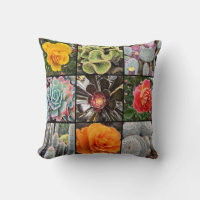 Roses and cacti photo collage colourful modern bol