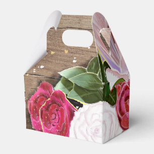 Roses and Country Chic Wedding Favour Boxes