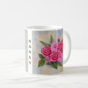 Roses and Dahlias Coffee Mug