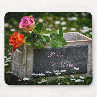 Roses and Daises Mouse Pad
