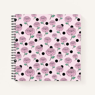 Roses and dots. notebook