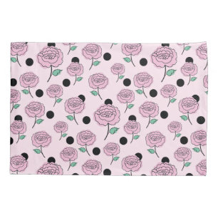 Roses and dots. pillowcase