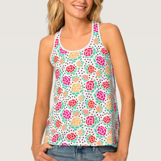 Roses and Dots - Women's Tank