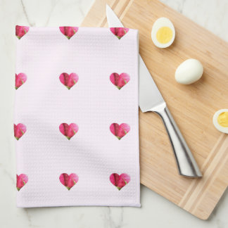 Roses and Hearts Kitchen Towel