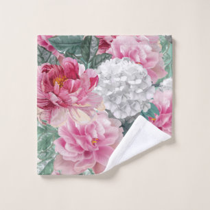 Roses and Hydrangeas Wash Cloth