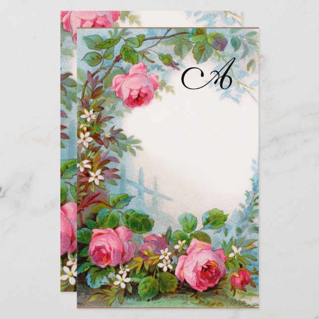 ROSES AND JASMINES FLORAL BEAUTY MONOGRAM (Front/Back)