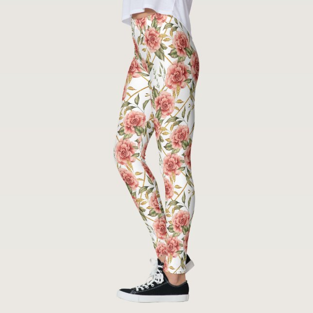 Roses and leaves leggings (Left)