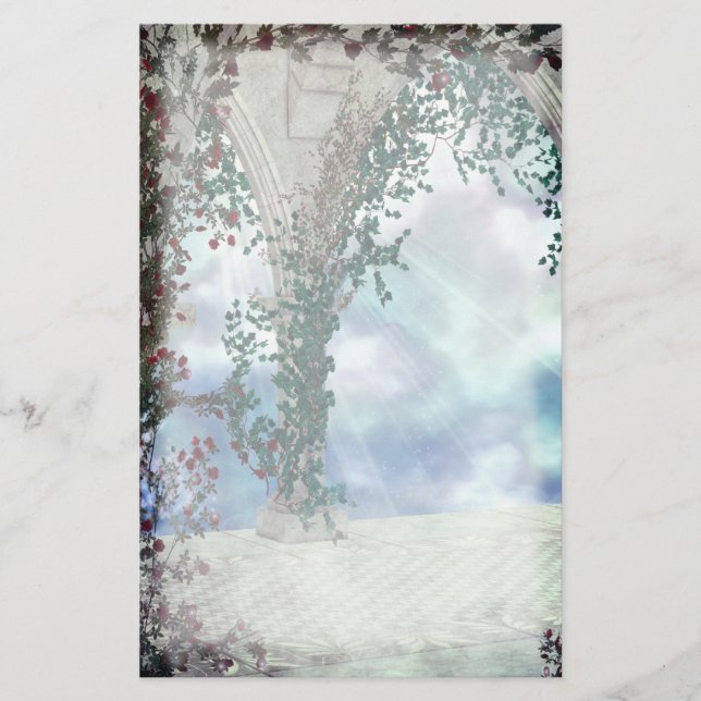Roses and Light Fantasy Stationery (Front)