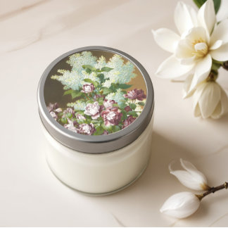 Roses and Lilacs Classic Round Sticker