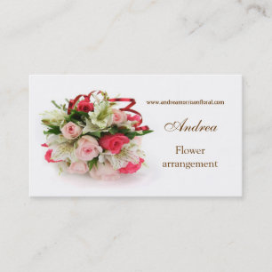 Roses and lilies Profile Business card