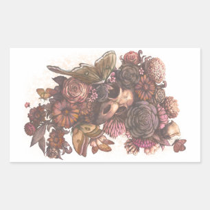Roses and Moths Sticker