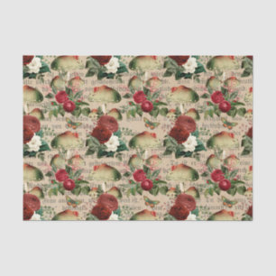 Roses and Mushroom Antique Decoupage Paper