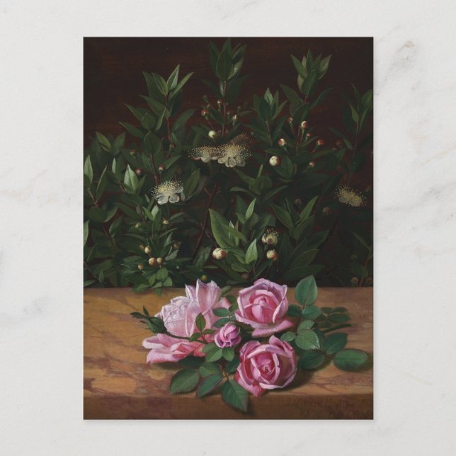 Roses and Myrtles by Otto Didrik Otte Postcard (Front)