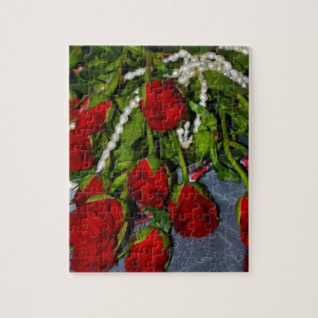 Roses and Pearls Jigsaw Puzzle (Vertical)