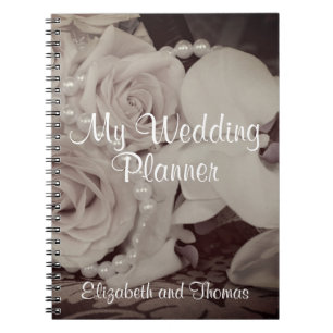 Roses and Pearls 'My Wedding Planner" Notebook