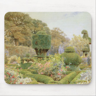 Roses and Pinks by Elgood, Vintage English Garden Mouse Pad