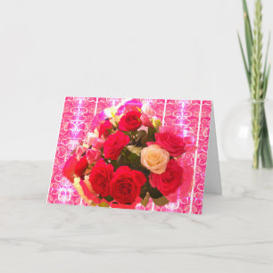 Roses and Poem Card