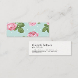 Roses and Polka Dots Mini Business Card
