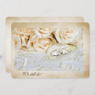 Roses and Rings Vow Renewal Invite
