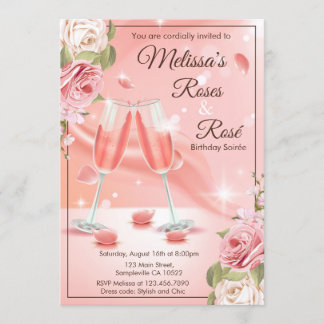Roses and Rosé Invitation