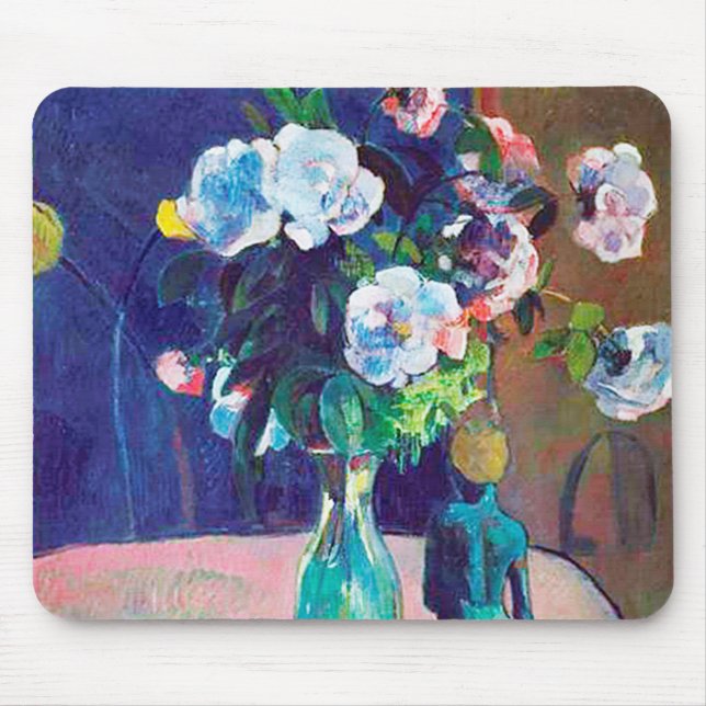 Roses and Statuette, Gauguin Mouse Pad (Front)