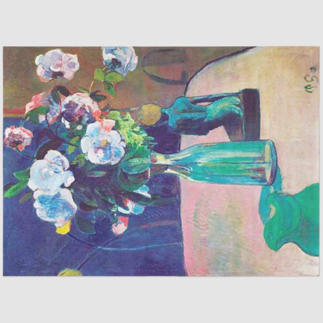 Roses and Statuette, Gauguin Tissue Paper (Front)