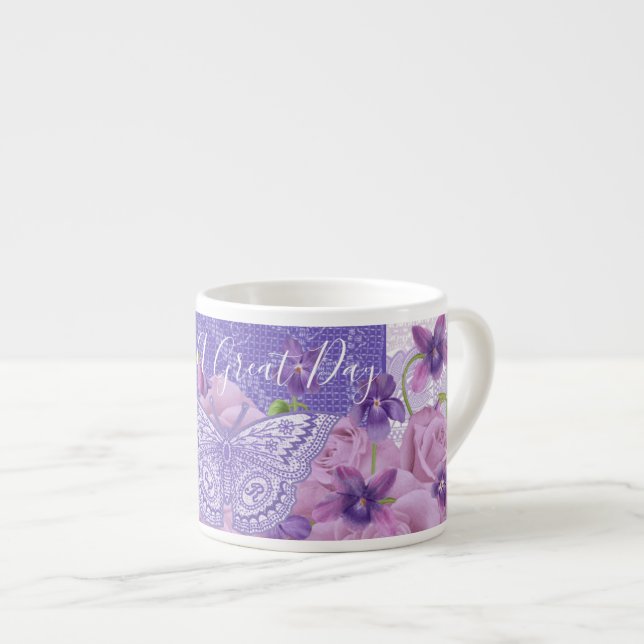Roses and Violets Espresso Cup (Front Right)