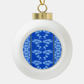 Roses And Waves Roses Ceramic Ball Christmas Ornament