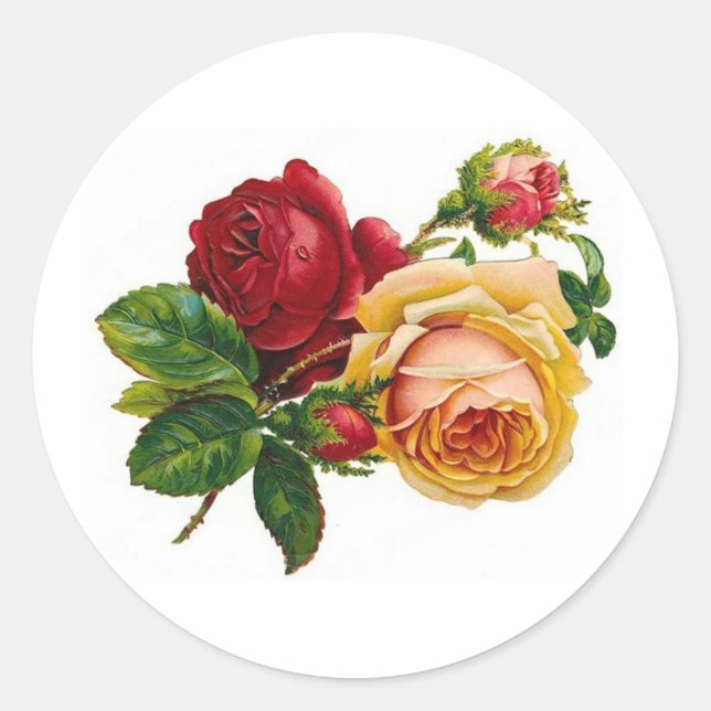 Roses antiques - Sticker (Devant)
