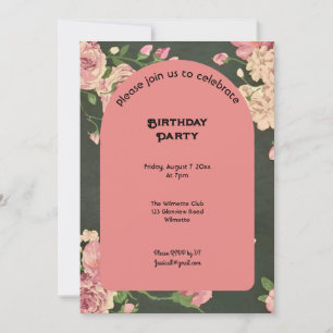 Roses arch invitation