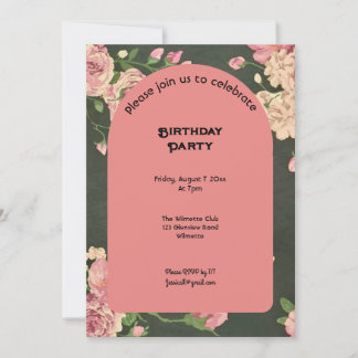 Roses arch invitation