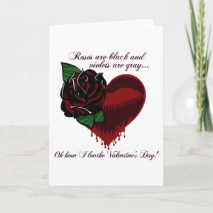 Roses Are Black Poem Holiday Card