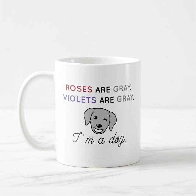Roses Are Grey Coffee Mug (Left)