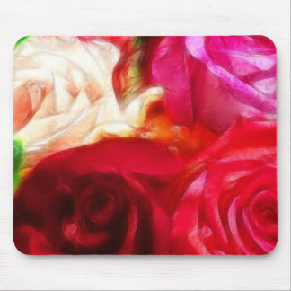 Roses Are Pink Peach Red Artistic & Unique Mouse Pad