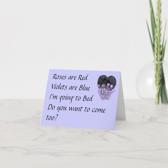 Roses are Red funny valentines Card (Front)