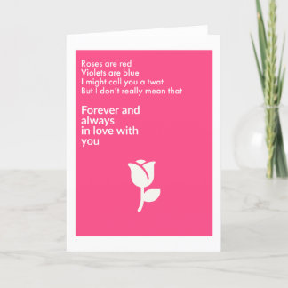 Roses are red... Greeting card