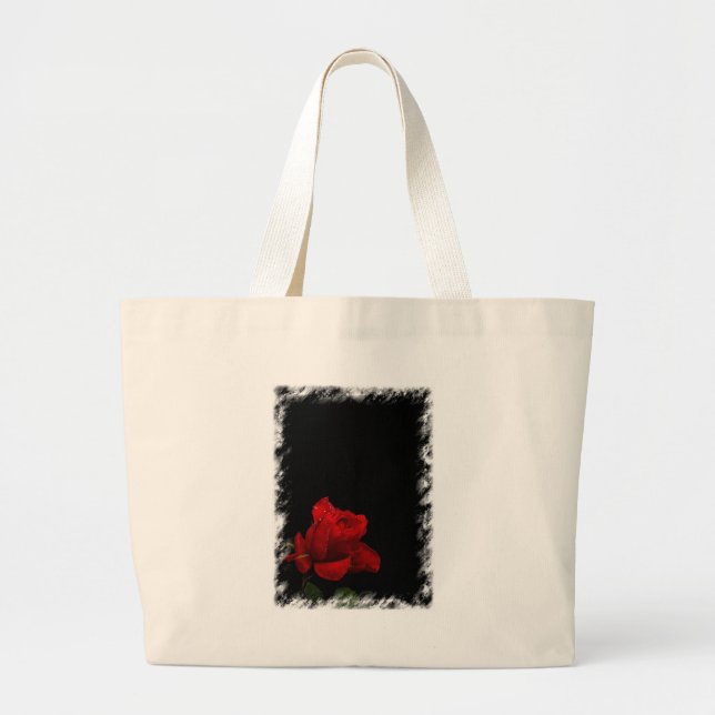 Roses Are Red Large Tote Bag (Front)