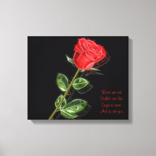 Roses Are Red Stretched Canvas Print