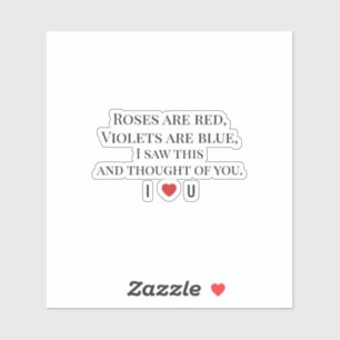 Roses Are Red Valentine's - I ♥ U Funny Romantic  