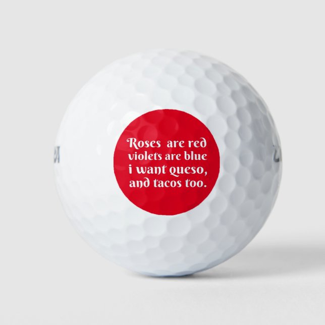 Roses Are Red Violets Are Blue Golf Balls (Front)