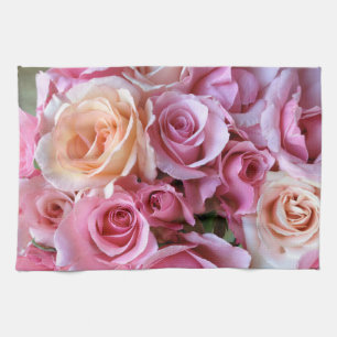 Roses arranged kitchen towel