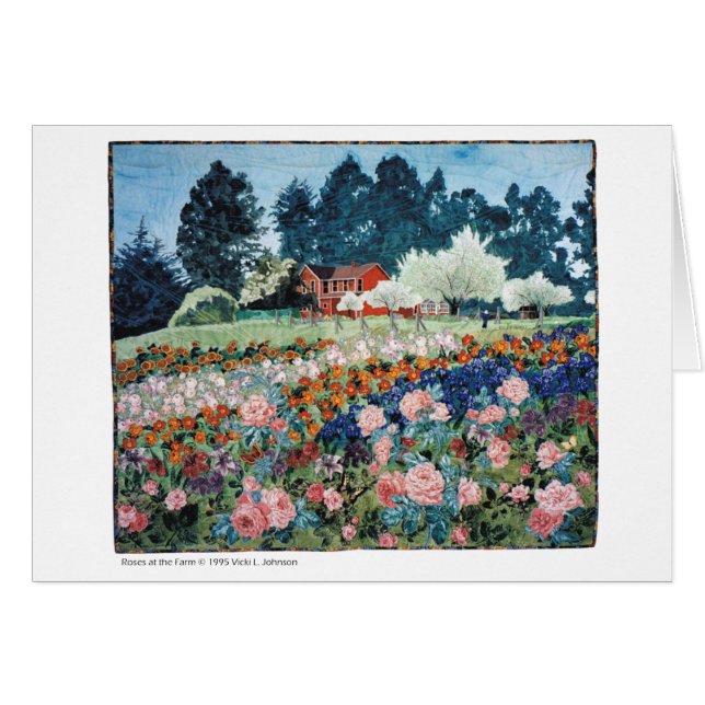 Roses at the Farm card (Front Horizontal)