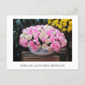 Roses at the Feria de las Flores in Medellín Holiday Postcard