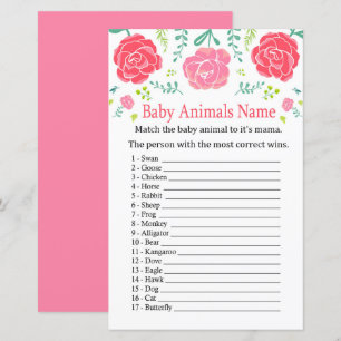Roses Baby Animals Name Game