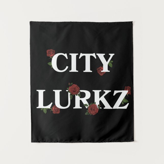 Roses Black Tapestry (Front)