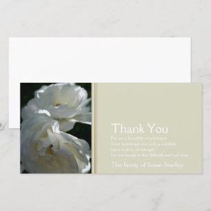 Roses blanches sauvages 2 Sympathie Merci Carte ph
