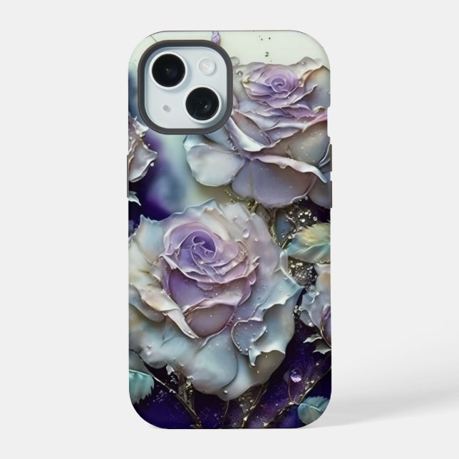 Roses bleu et violet (Verso)