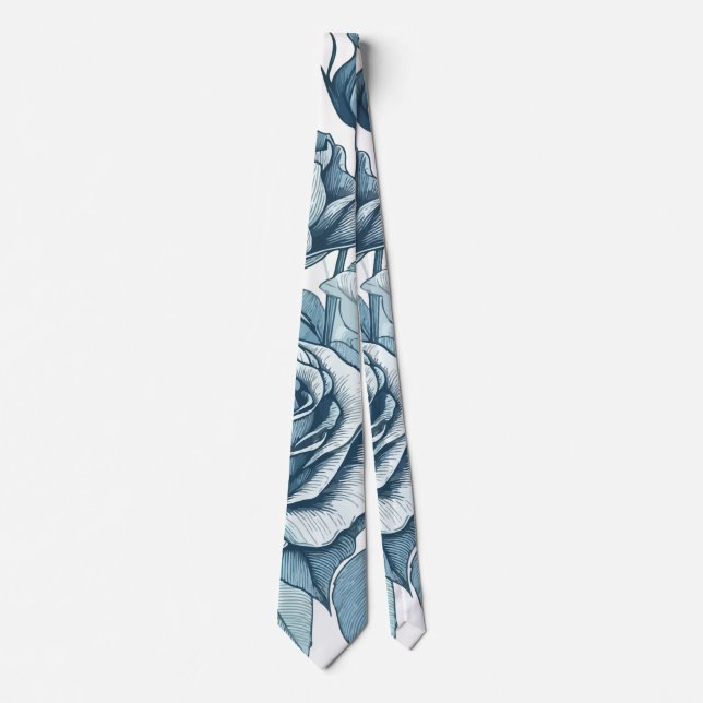 Roses Blue Tie (Front)